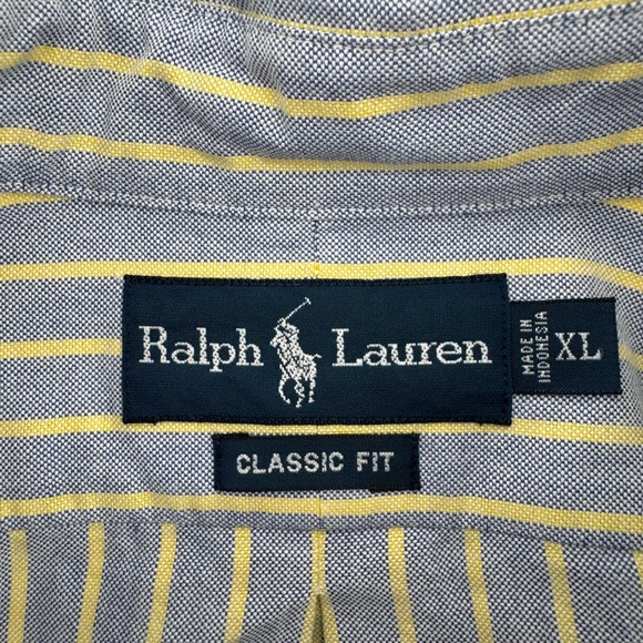 Ralph Lauren Mens XL Classic Fit Striped Long Sleeve Button Down Shirt - Picture 4 of 8